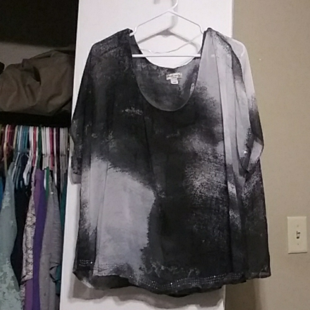 Marbled grey blouse